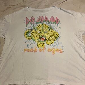 Def Leppard “Rock of Ages” Graphic Band Tee XL White (2023)